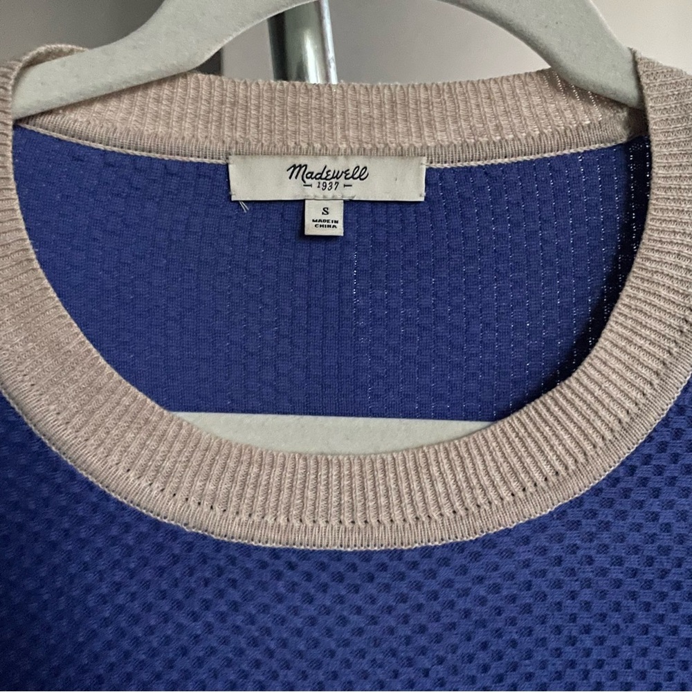 Madewell Women's Blue and Gray Sweater - Picture 2 of 4